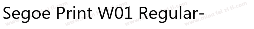 Segoe Print W01 Regular字体转换